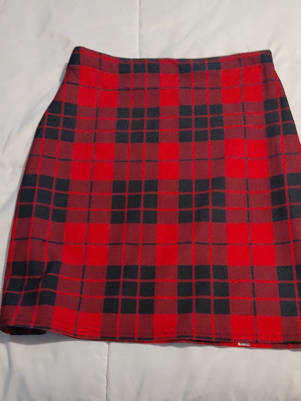 Red Plaid A-Line Women's Skirt